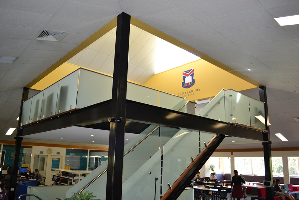 Refurbished library at Canterbury Anglican College.